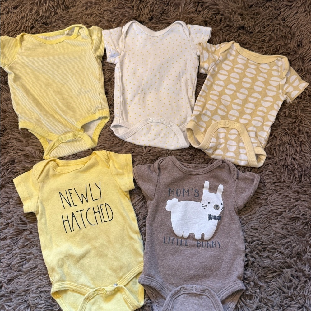 Bundle Baby Easter Clothes/Spring 0-3 Months Easter Egg, Bunny, Chick, Applique - Picture 4 of 13